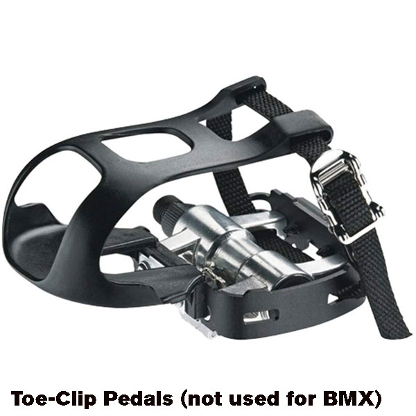 platform pedals with toe clips