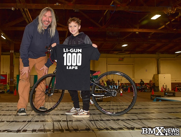 Liam May won the 1000 lap challenge during the summer season at East Moline BMX